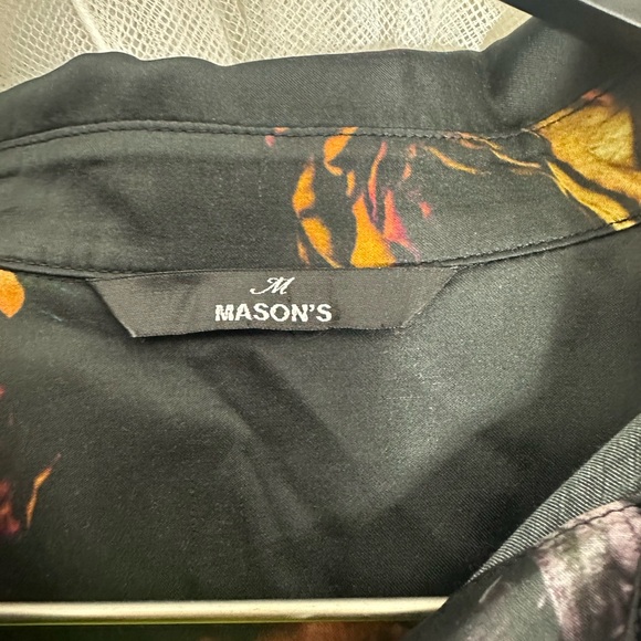 Floral Print Black Blouse - Picture 3 of 8